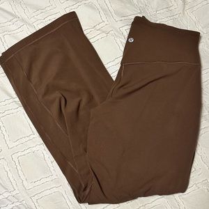 Like new Lululemon wide leg, HR align pants size 10 in Java brown